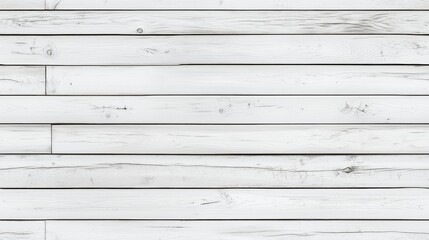 Naklejka premium White wooden planks arranged horizontally, showcasing a rustic texture with visible grain and knots.