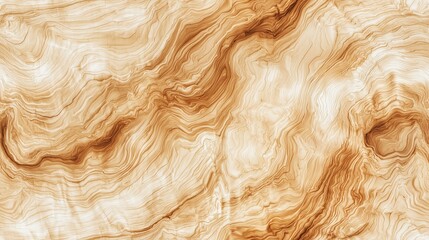 Fototapeta premium Textured surface resembling natural stone or wood, featuring swirling patterns in shades of beige and brown. The organic lines create a fluid, abstract appearance.