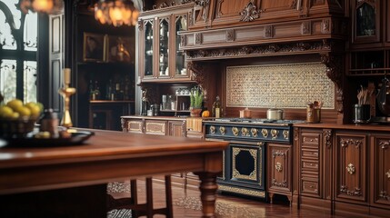 Luxurious Kitchen with Ornate Details