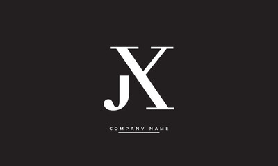 JX, XJ, J, X Abstract Letters Logo Monogram