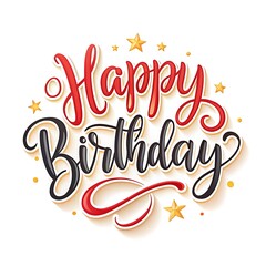 Birthday lettering with presents