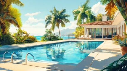 Tropical Villa with Swimming Pool and Ocean View