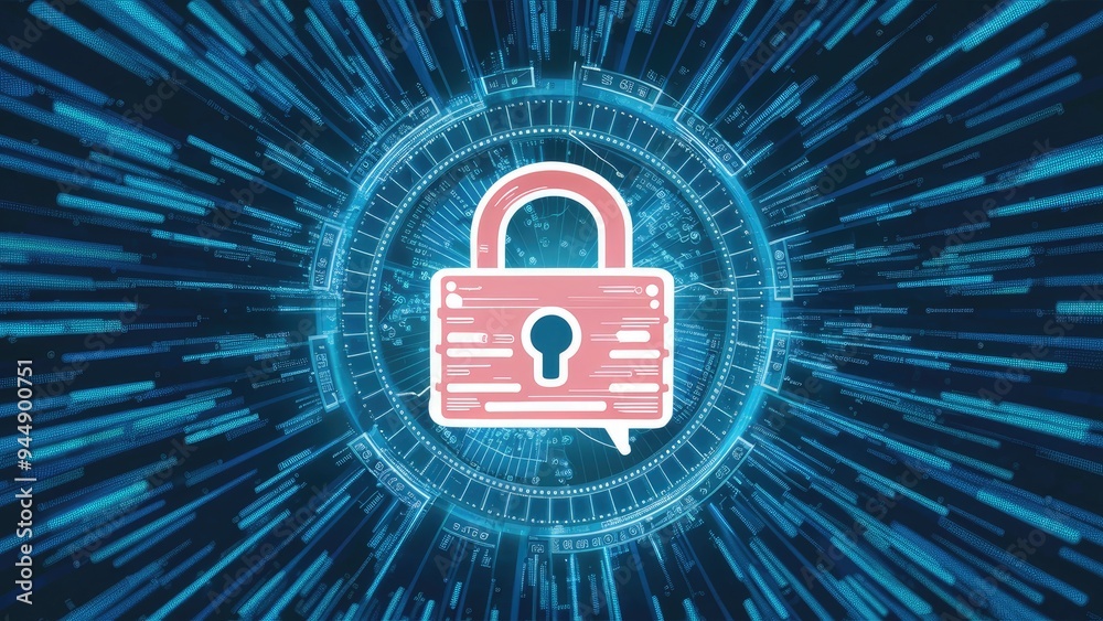 Poster proxy server concept: cybersecurity network visualization on a virtual screen