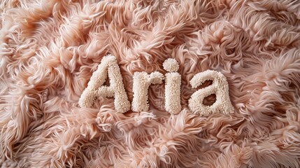 Beige Fur personalized name postcard perfect for decor.