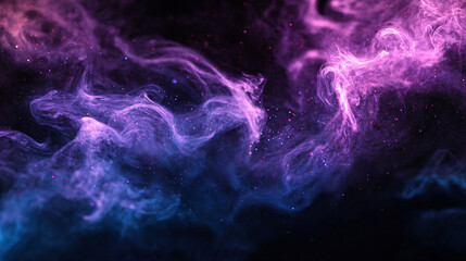 Obraz premium Abstract Purple Smoke and Glitter Background