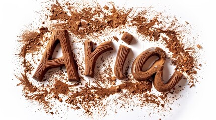 Personalized postcard perfect for decor created in Chocolate Typography.