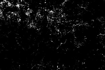 Background of black and white texture. Abstract monochrome pattern of spots, cracks, dots, chips.