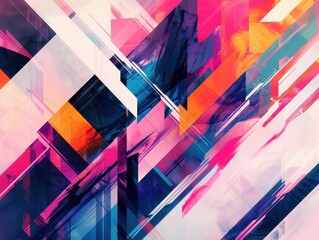 Dynamic Geometric Shapes Cascade on Abstract Background - Perfect for Promoting Tech Services and Innovation Brands