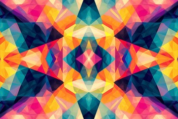 Obraz premium Abstract Geometric Pattern with Vibrant Colors created with Generative AI