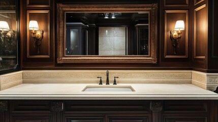 Elegant Bathroom Vanity with Mirror