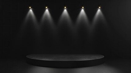 Spotlight on Black Background is perfect for offering branded goods