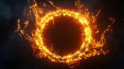 Fiery Circle Abstract Background