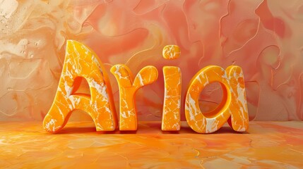 Orange Marble personalized name postcard perfect for decor.