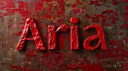 Red personalized name postcard perfect for decor.