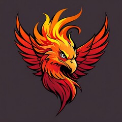 Fototapeta premium Orange and blue bird with detailed feathers and fierce expression, suitable for wildlife, nature, and birdthemed designs.