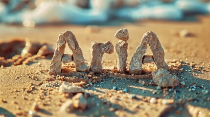 Travertino personalized name postcard perfect for decor.