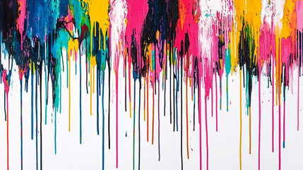 Fototapeta premium Abstract Colorful Dripping Paint