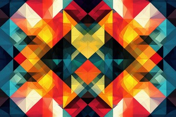 Abstract Geometric Pattern with Vibrant Colors created with Generative AI