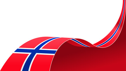 wavy norway flag vector background with copy space for text. norway national day