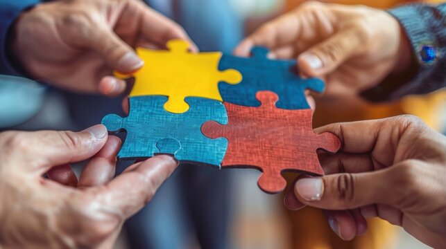 Cross-Departmental Collaboration: Colleagues from different departments collaborating on projects, breaking silos to create smoother teamwork and organizational harmony.
