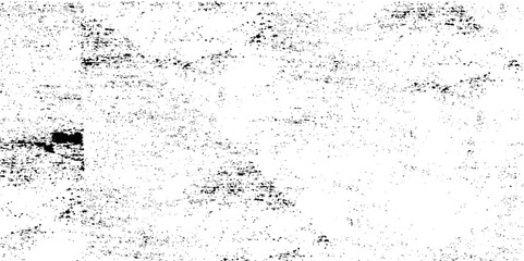 Background of cracks, scuffs, chips, stains, ink spots, lines. Dark design, Grunge black and white pattern.
