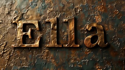 Bronze personalized name postcard perfect for decor.