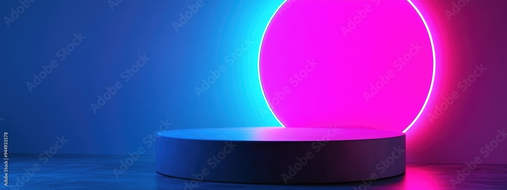 Aufkleber 3D rendering of an abstract geometric background featuring a cylindrical podium minimalistic primitive shapes and a modern mockup providing a blank template for a mesh showcase or display