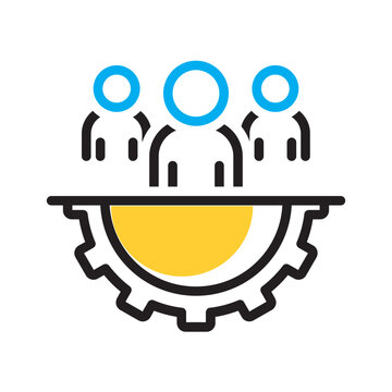 Multi color icon for Staff augmentation