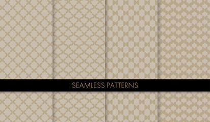 高級感のあるシームレスパターンのセット
