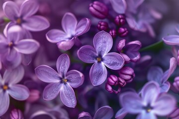 Close-up of Delicate Lilac Blossoms