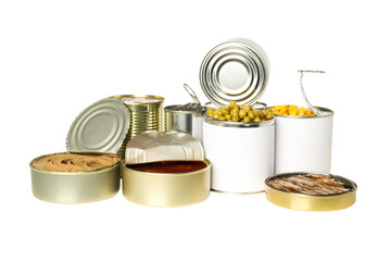 PNG, canned fish, isolated on white background.