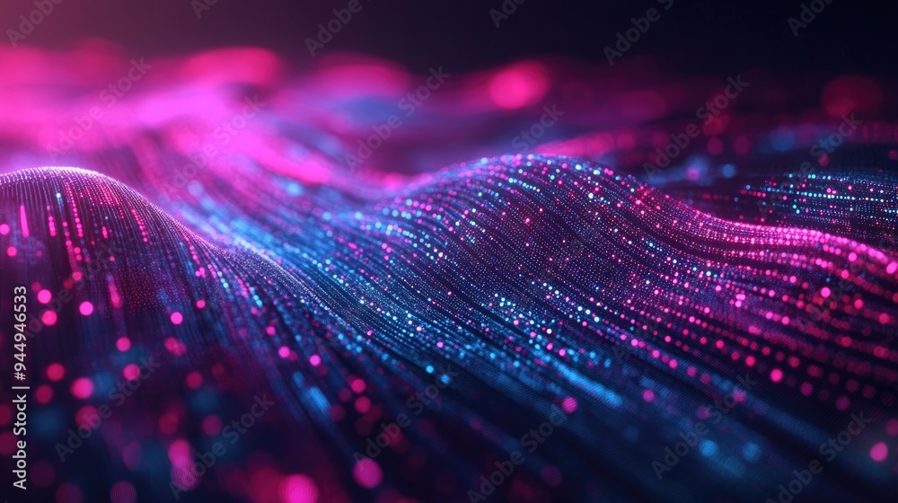Poster abstract digital data backdrop with 3d rendering effects