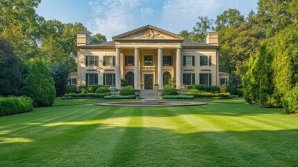 Classic Mansion with Greenery