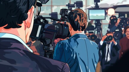 A journalist conducting an exclusive interview with a high-profile public figure, with a focus on breaking news and important revelations that will impact national politics.