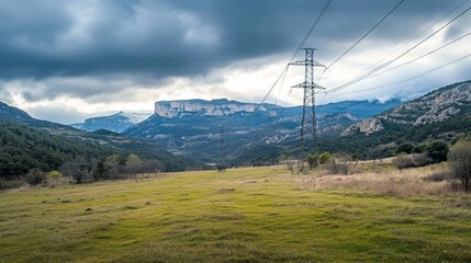 Power line in Spain