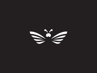 black and white bee logo