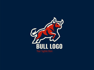 bull logo design vector