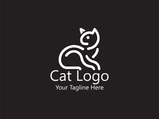 Obraz premium cat Logo line