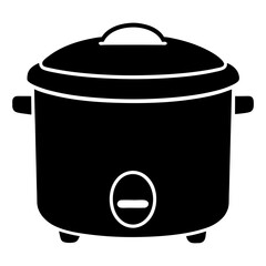 Electric Rice Cooker Vector Silhouette