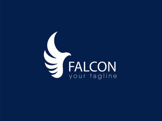 abstract logo design falcon