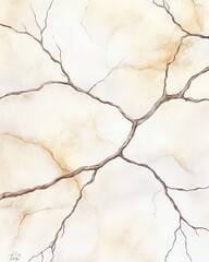 Obraz premium An artistic representation of intricate veins against a soft, muted backdrop, showcasing organic patterns and subtle textures.
