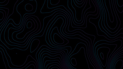 Abstract background with lines Topographic map gradient multicolor wave curve lines. Topographic contours map background.