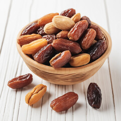 Natural delicious Dates in Clean Background