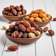 Natural delicious Dates in Clean Background