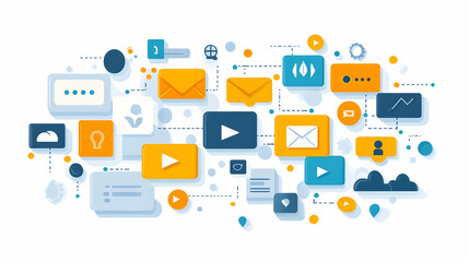 Social Media Network Digital Marketing Communication Collaboration Technology Internet Business Network Connection Social Online Global So