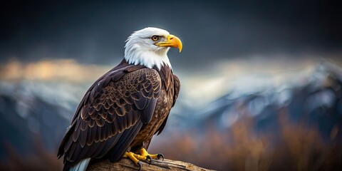 Bald eagle sitting on background, Bald eagle, majestic, bird, predator,isolated, American, wildlife, symbol, freedom