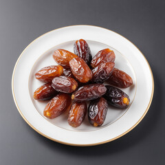 Natural delicious Dates in Clean Background