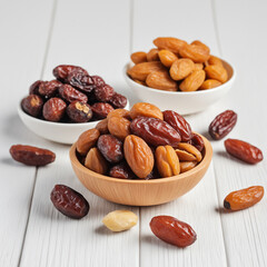 Natural delicious Dates in Clean Background