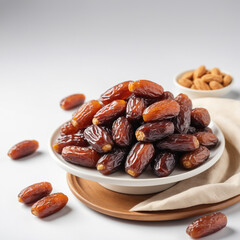 Natural delicious Dates in Clean Background