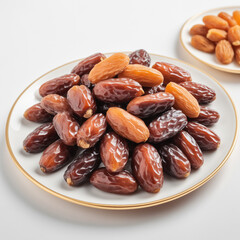 Natural delicious Dates in Clean Background